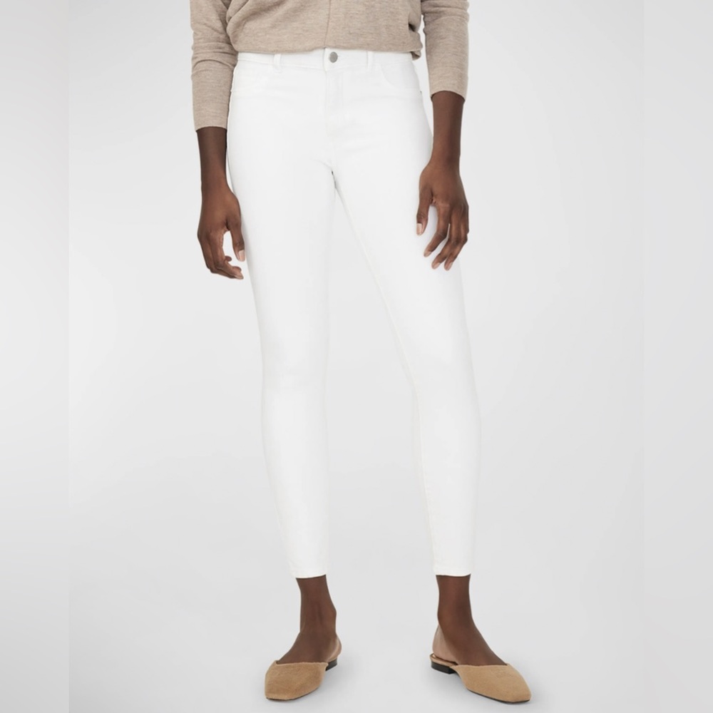 DL1961 Premium Denim Florence Instasculpt Ankle Skinny Jeans in Milk White NEW
